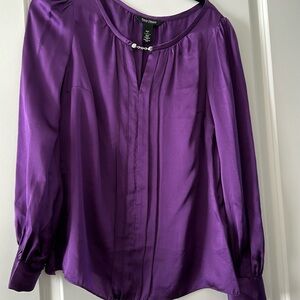 WHBM size 6 purple silk blouse